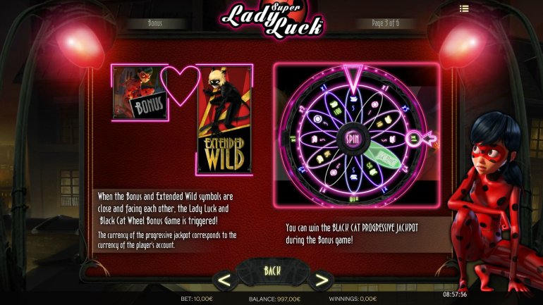 Super Lady Luck wheel bonus